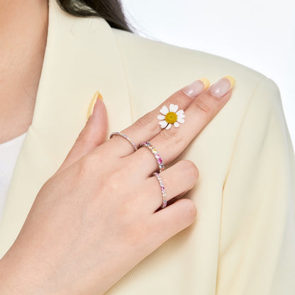 [CharmAries]Elegant Vivid Round Cut Daily Ring