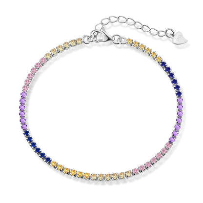 [CharmAries]Radiant Shinning Princess Cut Tennis Bracelet