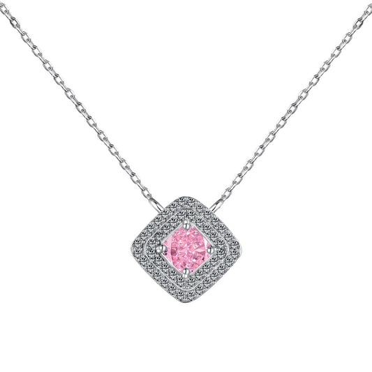 [CharmAries]Sparkling Asscher Cut Necklace