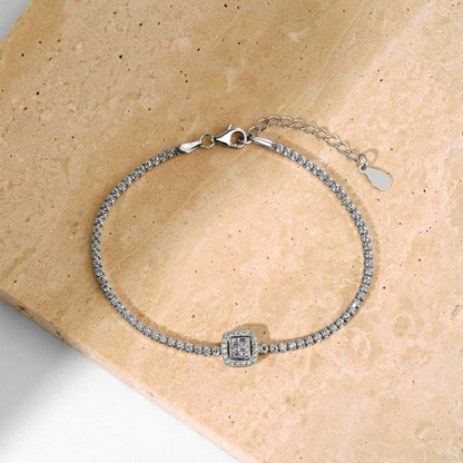 [CharmAries]Luxurious Dazzling Square Shape Banquet Bracelet