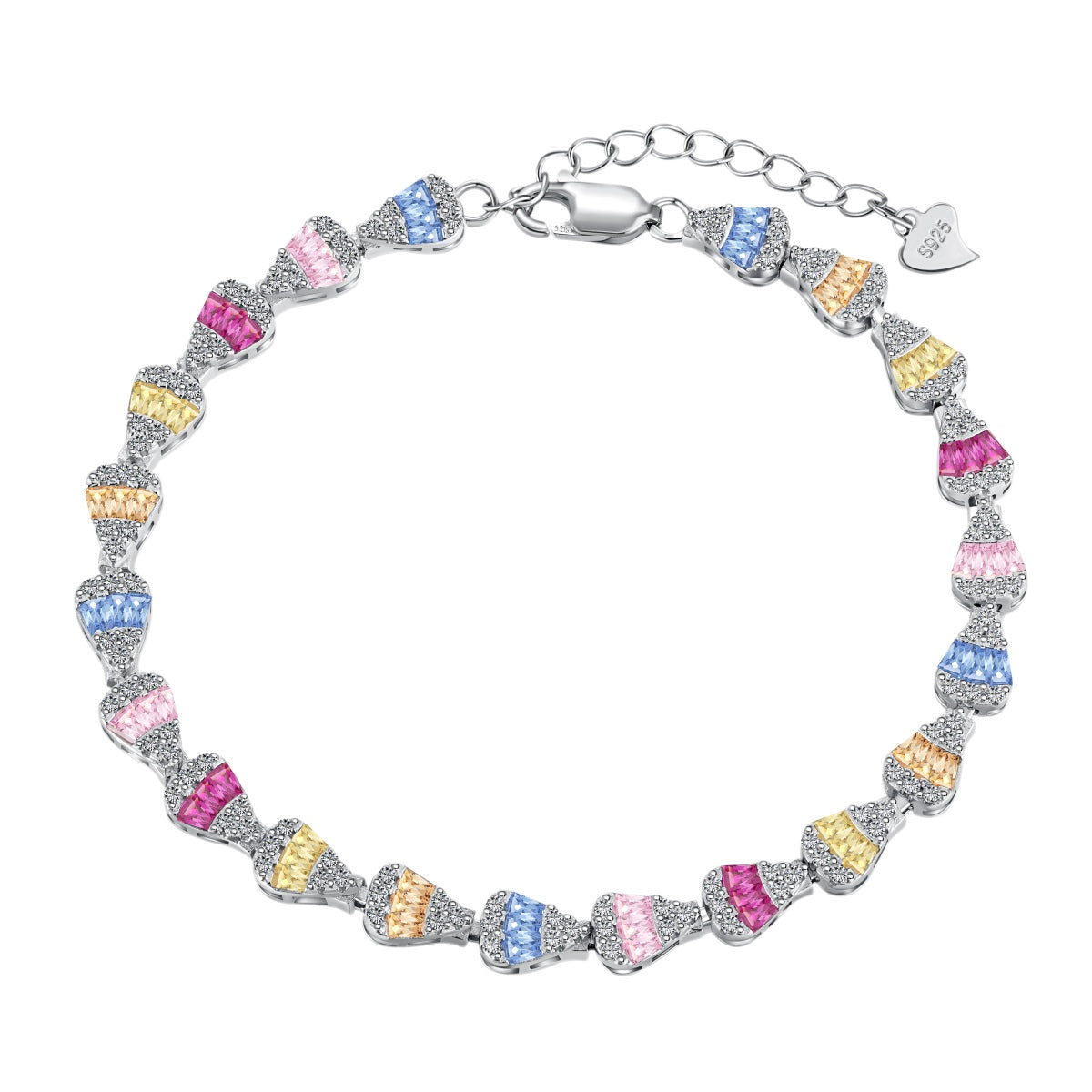 [CharmAries]Radiant Water Drop Shape Daily Bracelet