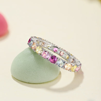 [CharmAries]Dazzling Lustrous Round Cut Tennis Ring