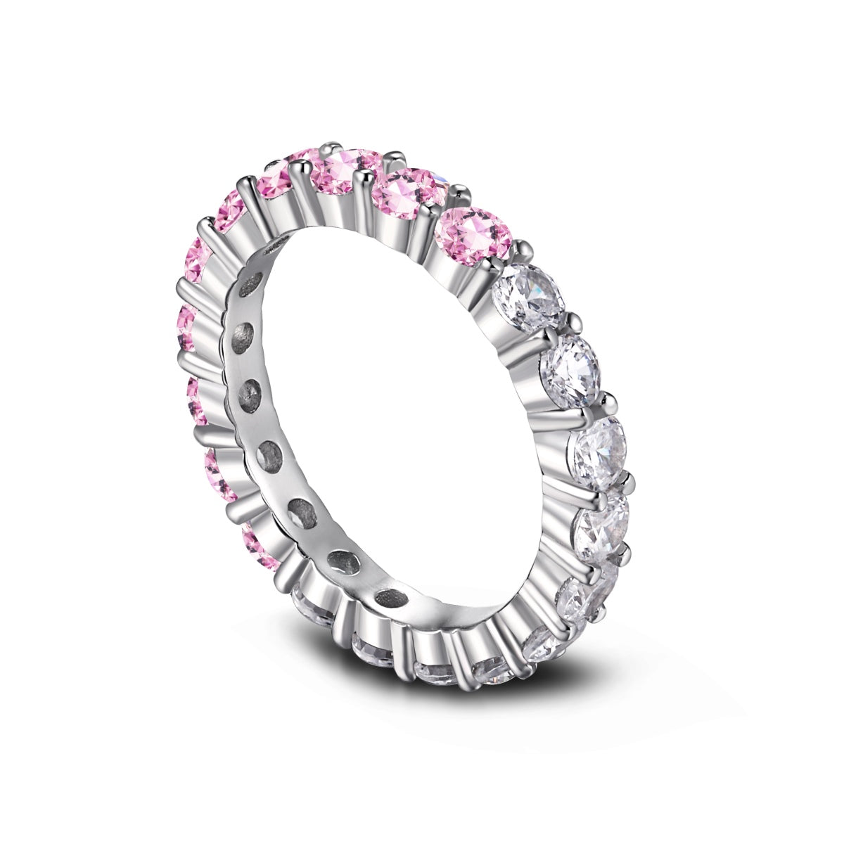 [CharmAries]Sparkling Round Cut Tennis Ring