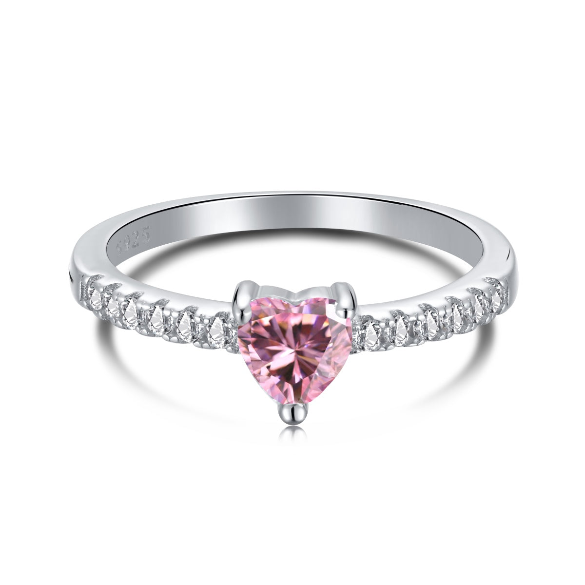 [CharmAries]0.5 Carat CaratEternity Charming Heart Shape Lover Ring