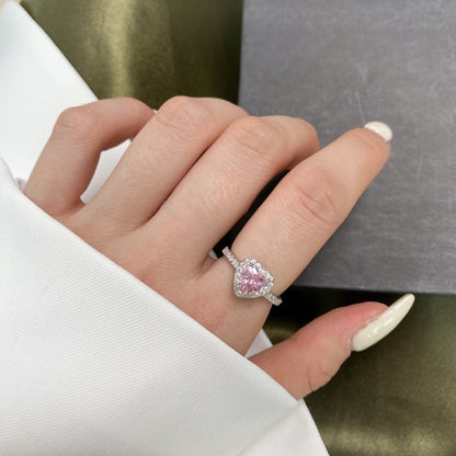 [CharmAries]Eternity Splashy Romantic Heart Shape Lover Ring