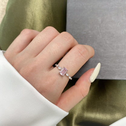 [CharmAries]1.0 Carat Dainty Resplendent Radiant Cut Daily Ring