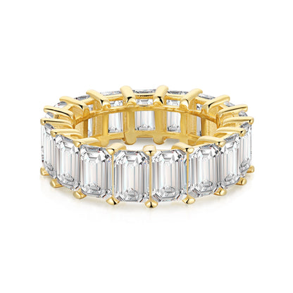 [CharmAries]0.75 Carat Elegant Emerald Cut Tennis Ring