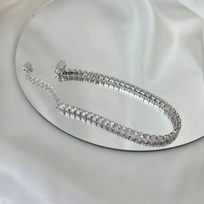 [CharmAries]Sparkling Round Cut Daily Bracelet