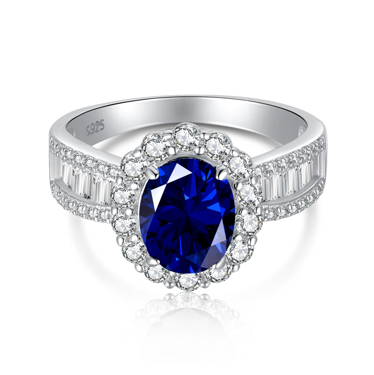 [CharmAries]1.5 Carat Dazzling Charming Oval Cut Banquet Ring