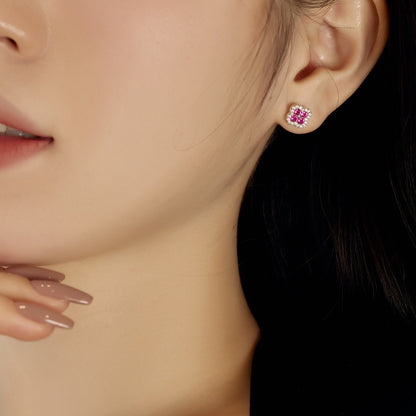 [CharmAries]Four-Leaf Clover Flower Shaped Earrings