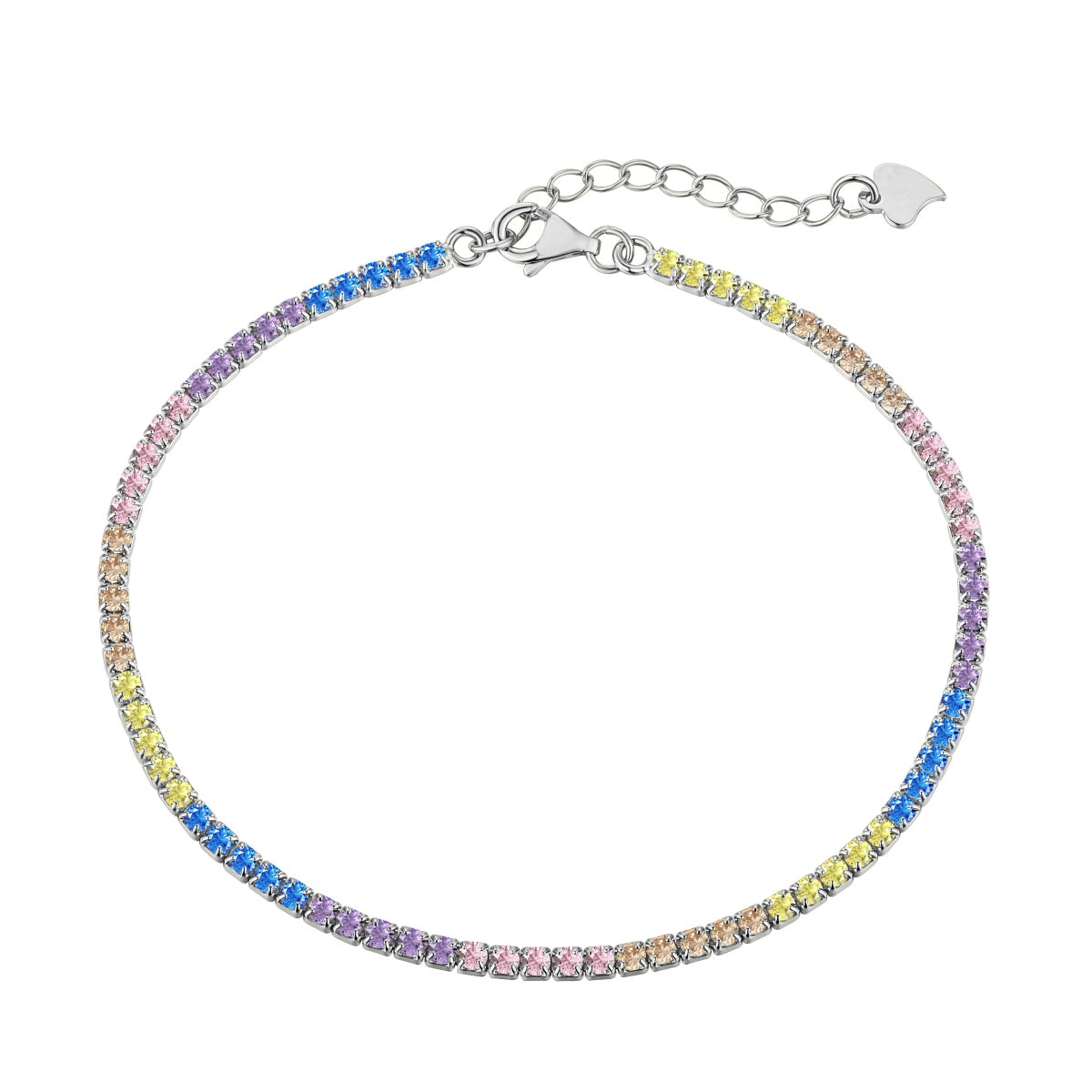 [CharmAries]Dazzling Colorful Round Cut Daily Bracelet