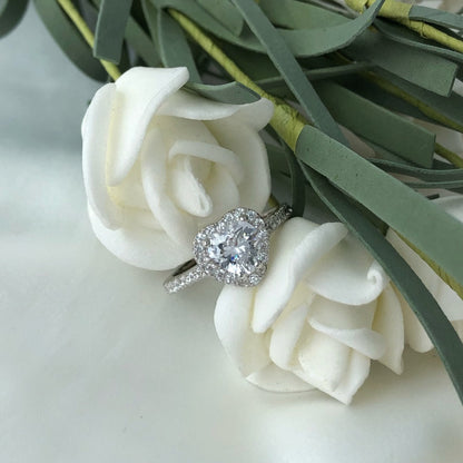 [CharmAries]Eternity Splashy Romantic Heart Shape Lover Ring