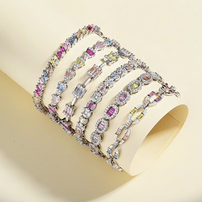 [CharmAries]Exquisite Ornate Emerald Cut Daily Bracelet