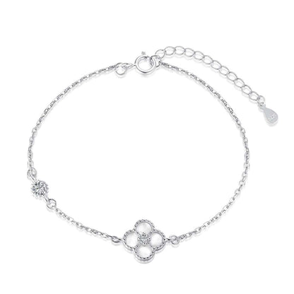 [CharmAries]Delicate Four Leaf Clover Bracelet