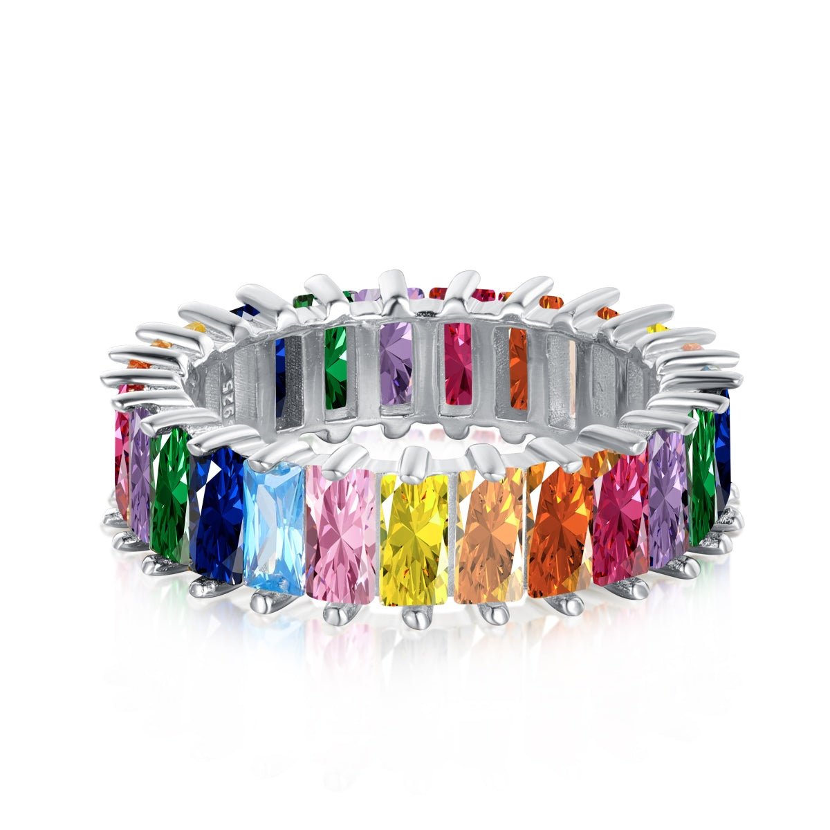 [CharmAries]Unique Colorful Radiant Cut RIng