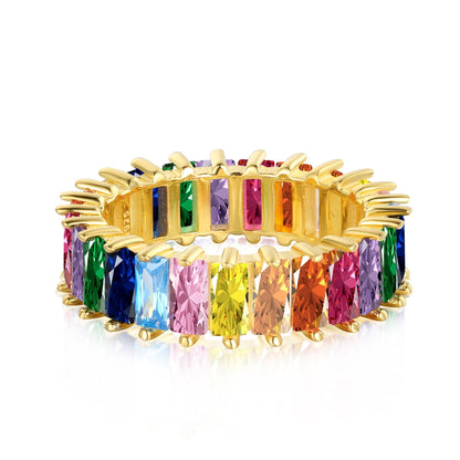 [CharmAries]Unique Colorful Radiant Cut RIng