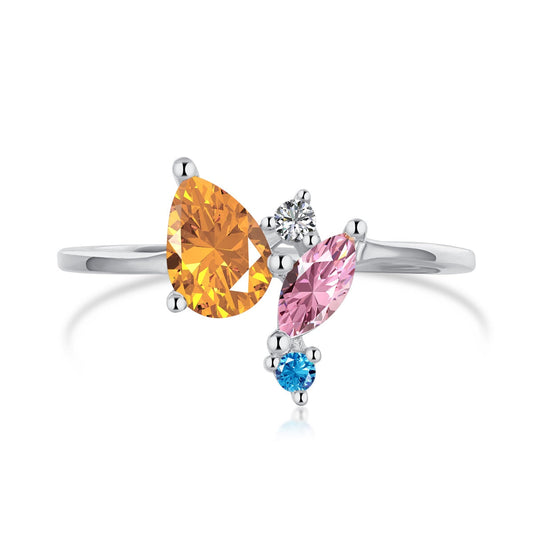 [CharmAries]Radiant Colorful Multi Cut Daily Ring