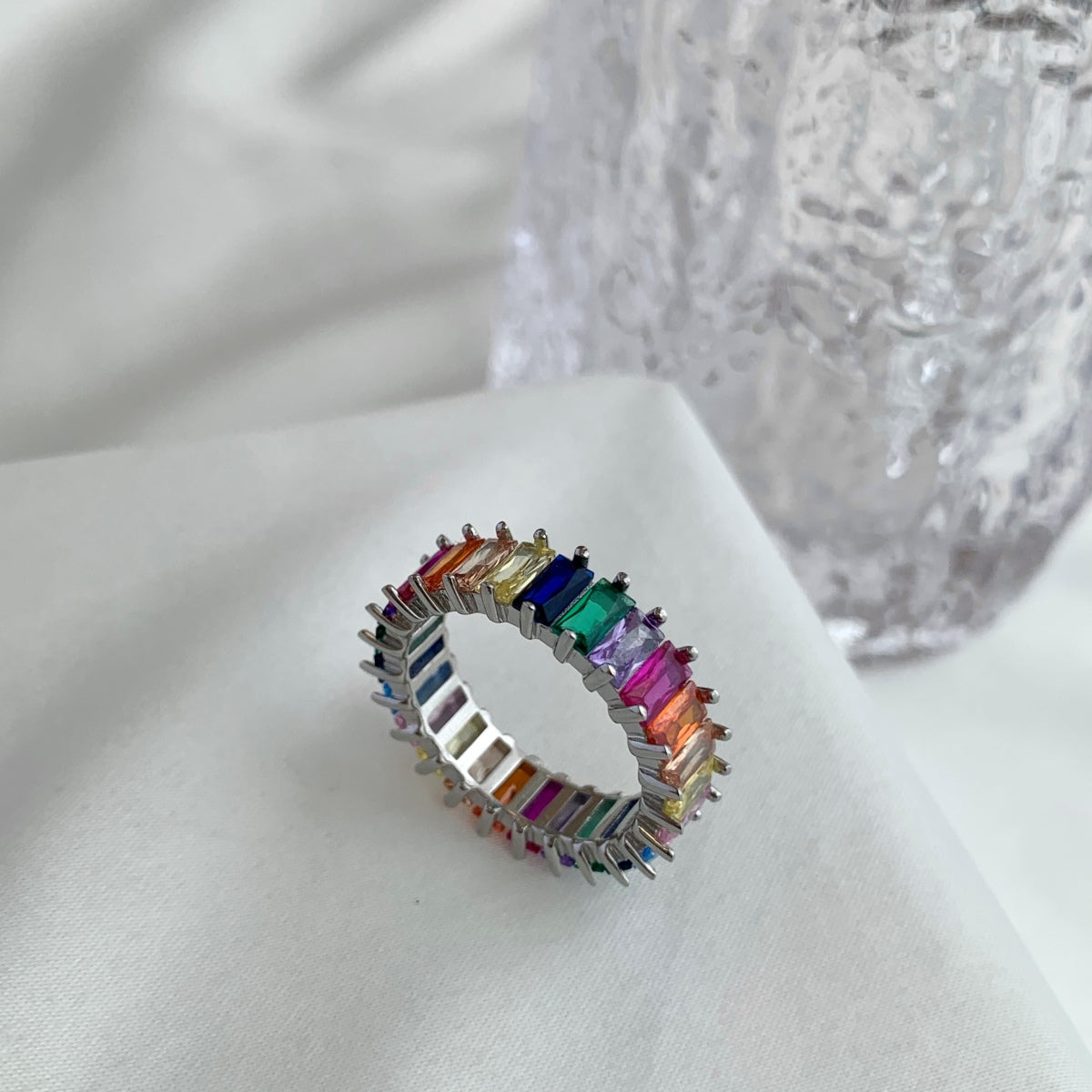 [CharmAries]Unique Colorful Radiant Cut RIng