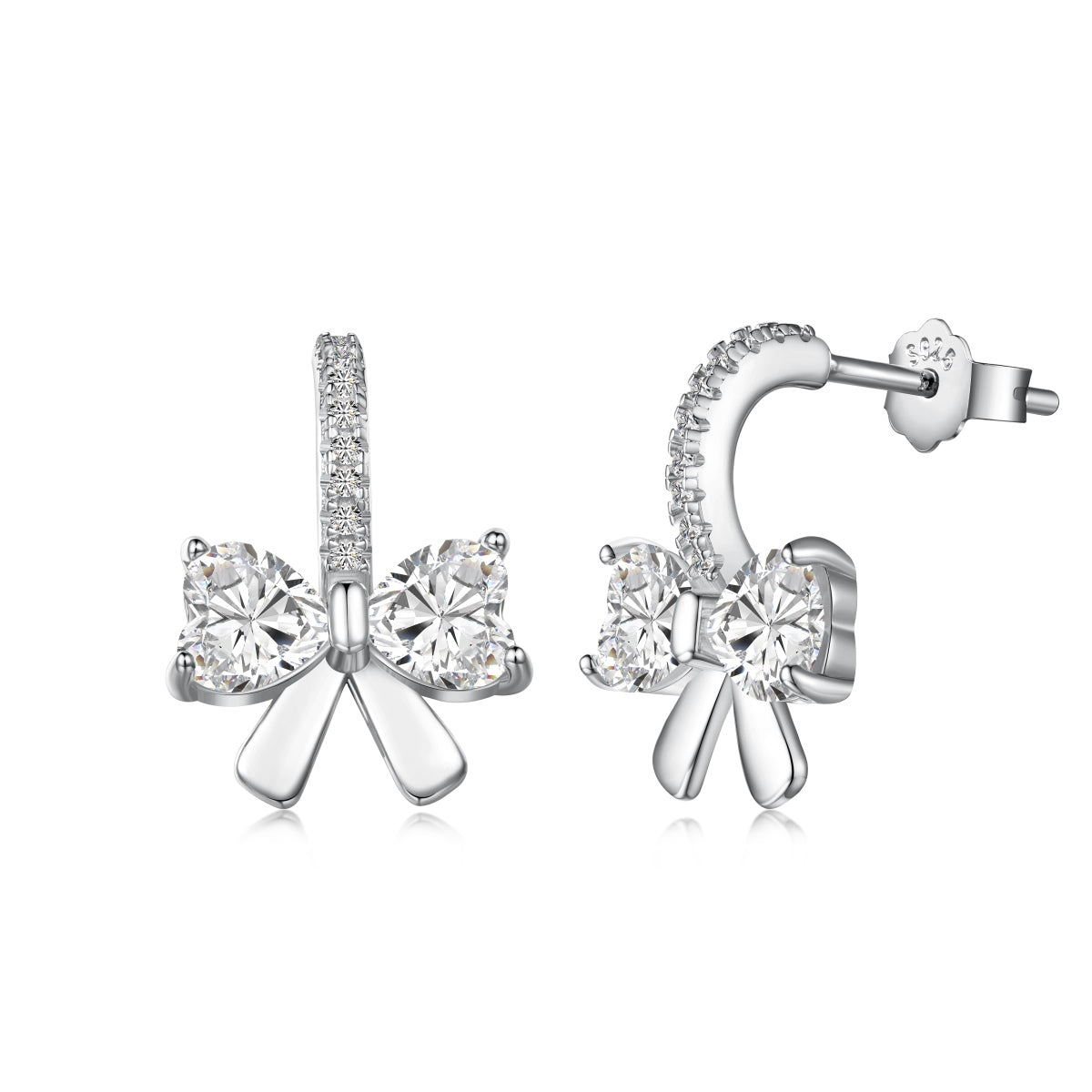 [CharmAries]Exquisite Earrings With Heart-Shaped Bow Design