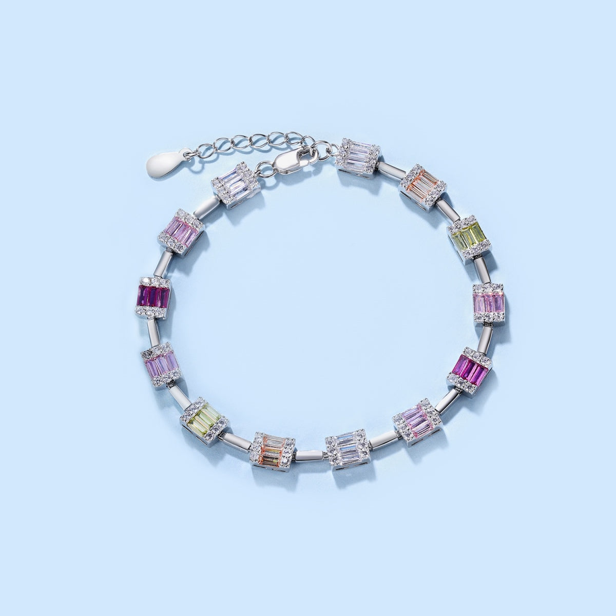 [CharmAries]Dainty Charming Emerald Cut Daily Bracelet