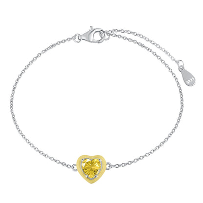 [CharmAries]Sparkling Romantic Heart Shape Lover Bracelet