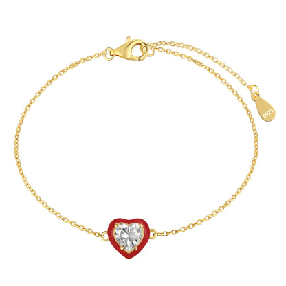 [CharmAries]Sparkling Romantic Heart Shape Lover Bracelet