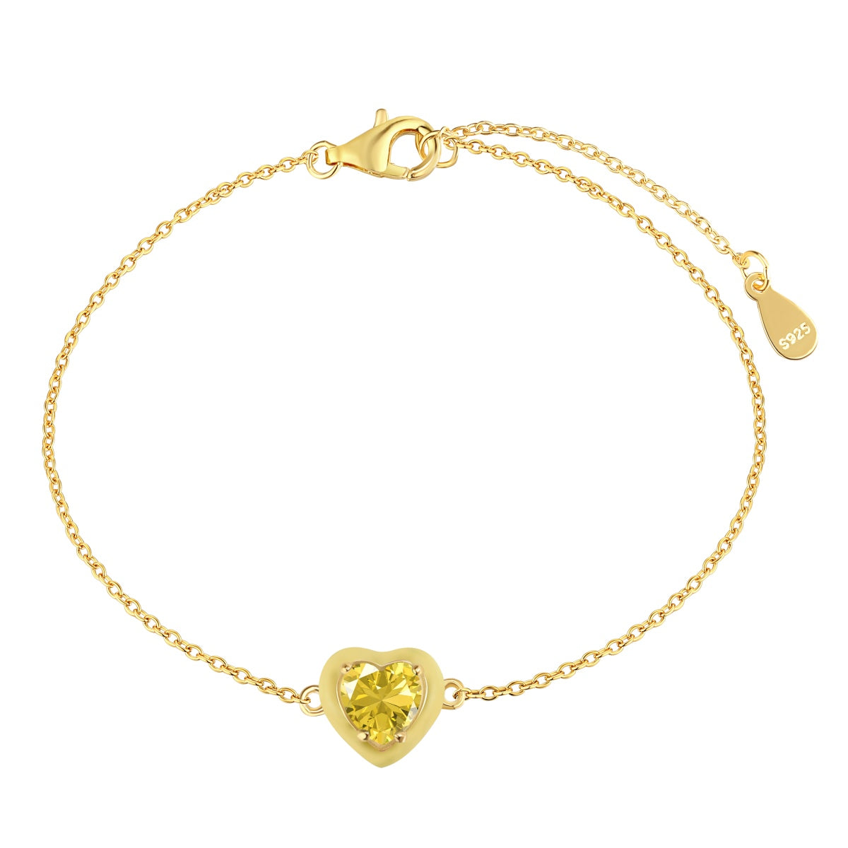 [CharmAries]Sparkling Romantic Heart Shape Lover Bracelet