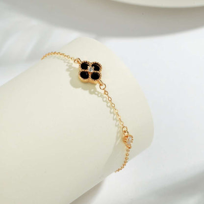 [CharmAries]Delicate Four Leaf Clover Bracelet