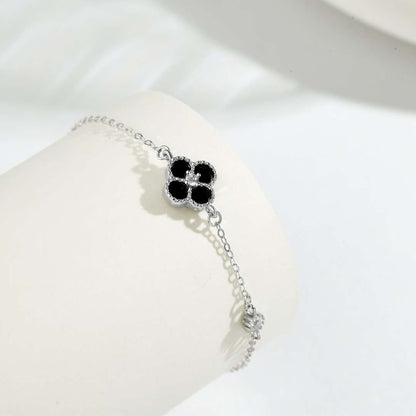 [CharmAries]Delicate Four Leaf Clover Bracelet