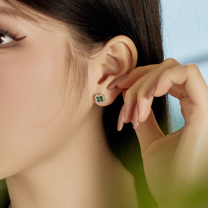 [CharmAries]Four-Leaf Clover Flower Shaped Earrings