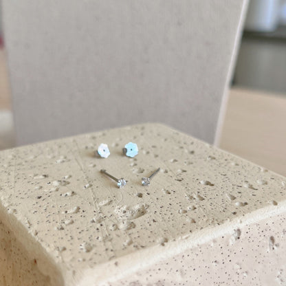 [CharmAries]Delicate Solitaire Earrings