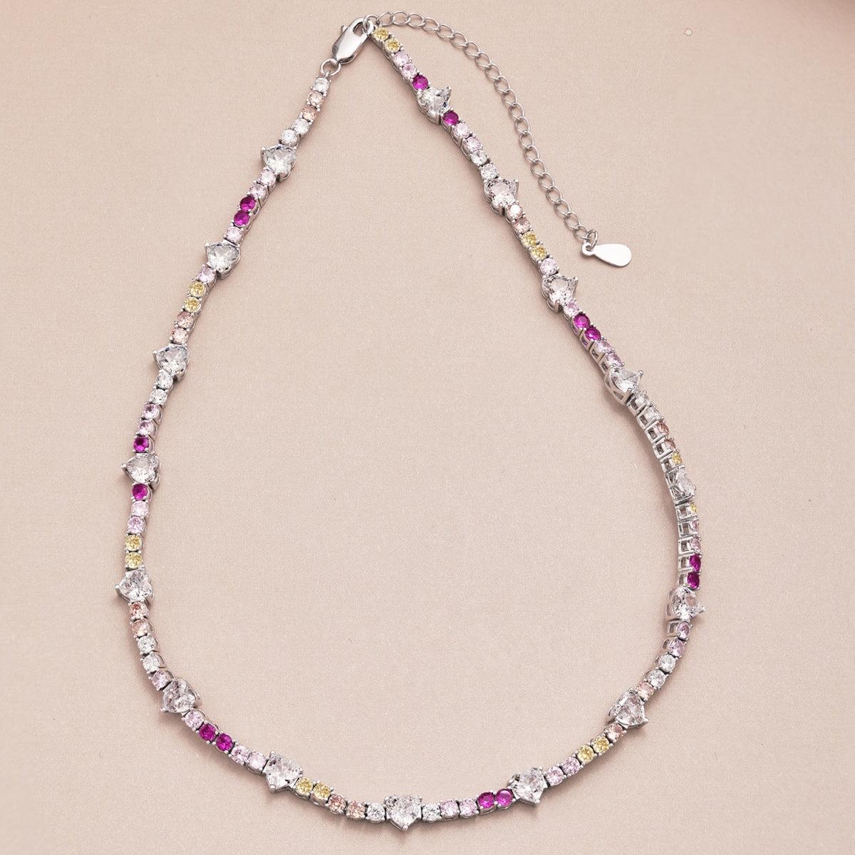 [CharmAries]Delicate Colorful Rainbow Tennis Chain