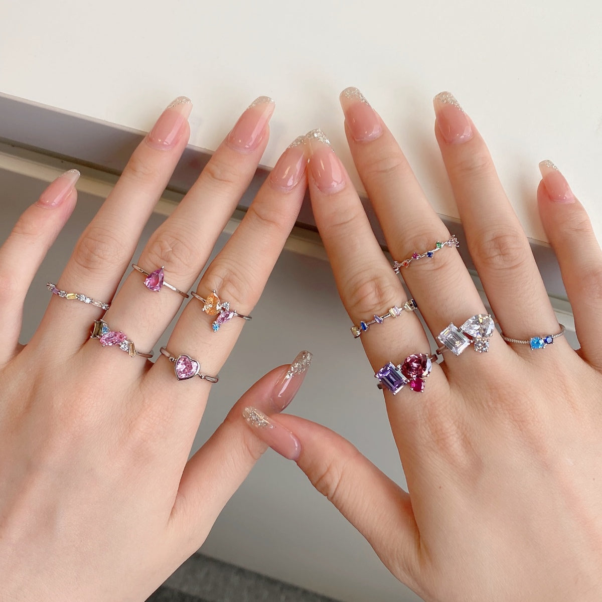 [CharmAries]Radiant Colorful Multi Cut Daily Ring