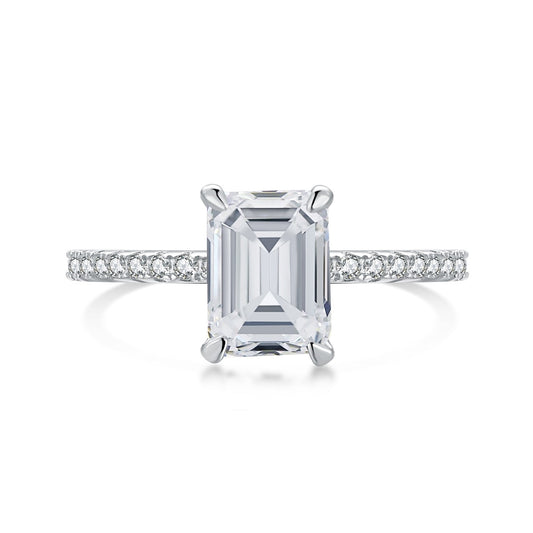 [CharmAries]2.0 Carat Scintillating Ornate Radiant Cut Party Ring