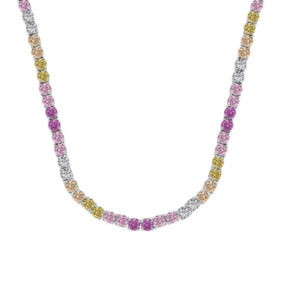 [CharmAries]Delicate Colorful Tennis Necklace