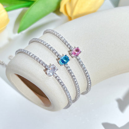 [CharmAries]0.75 Carat Exquisite Oval Cut Daily Bracelet