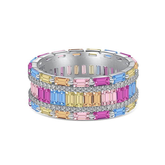 [CharmAries]Dazzling Colorful Radiant Cut Party Ring