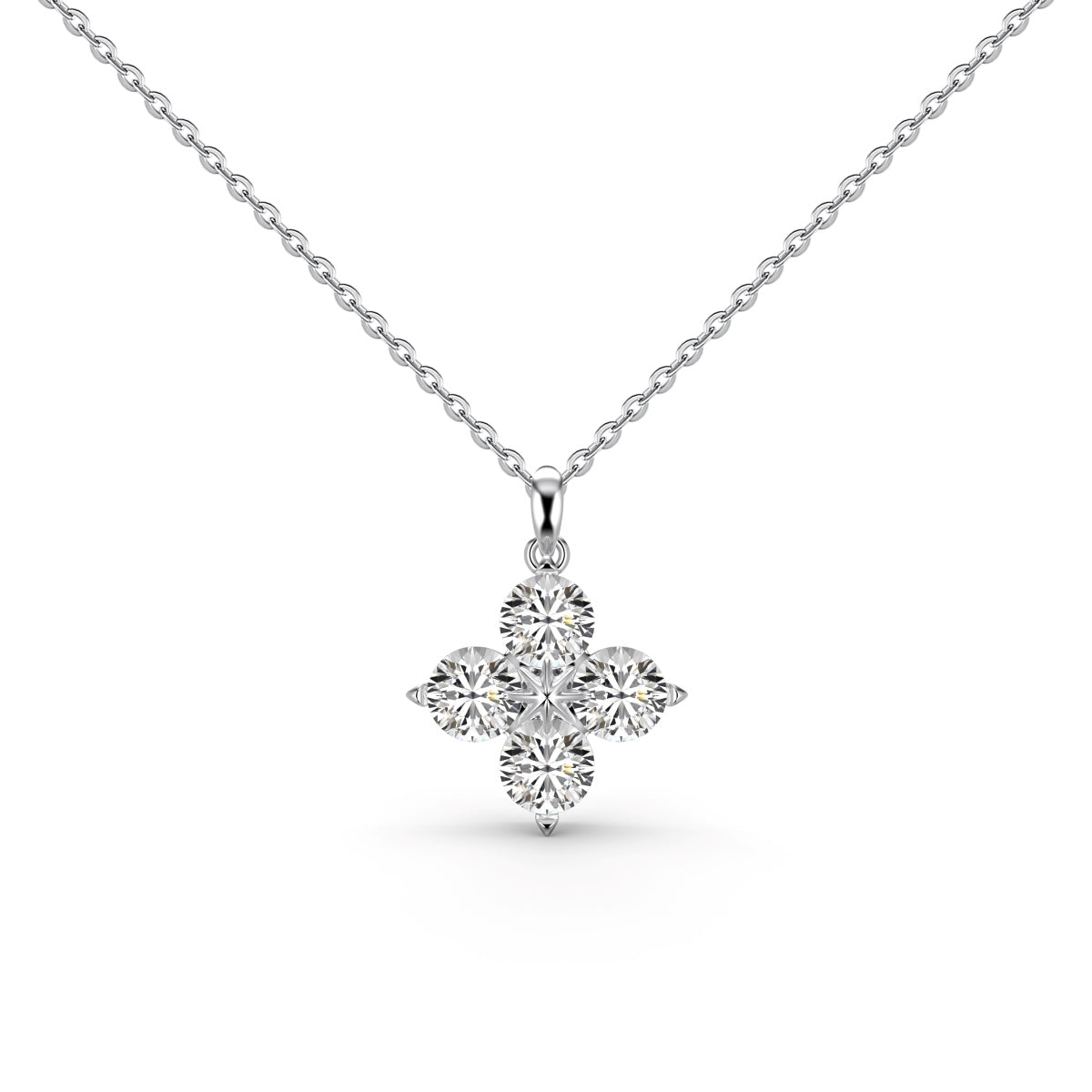 [CharmAries]Four-Leaf Clover And Eight-Pointed Star Necklace