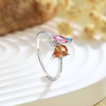 [CharmAries]Radiant Colorful Multi Cut Daily Ring