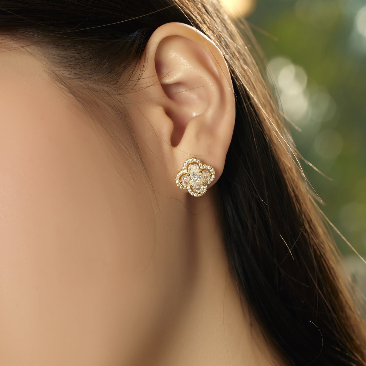 [CharmAries]Lucky Four-Leaf Clover Exquisite Earrings