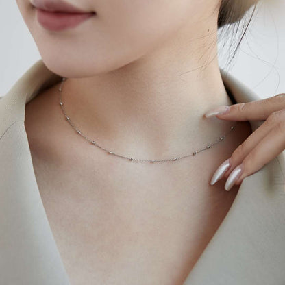 [CharmAries]Small Bead Clavicle Chain Simple Necklace