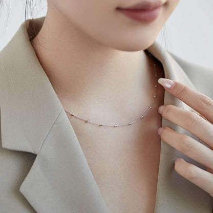 [CharmAries]Small Bead Clavicle Chain Simple Necklace