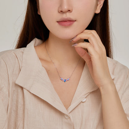 [CharmAries]Dainty Colorful Heart Necklace