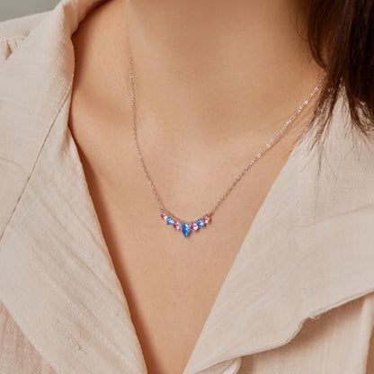 [CharmAries]Dainty Colorful Heart Necklace