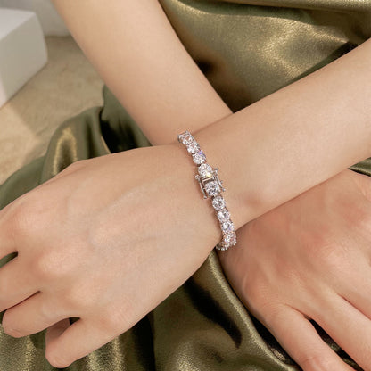 [CharmAries]0.75 Carat Dazzling Round Cut Wedding Bracelet