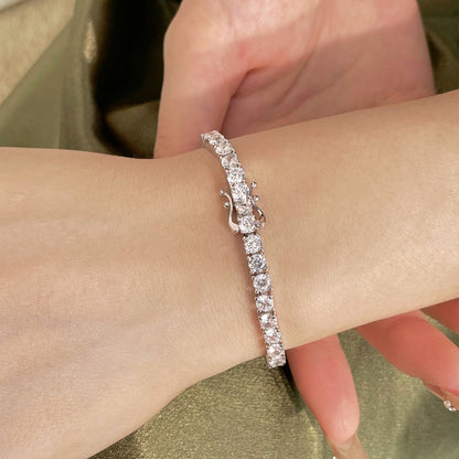 [CharmAries]Luxurious Ornate Round Cut Tennis Bracelet