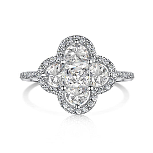 [CharmAries]Luxurious Eternity Flower Shape Banquet Ring