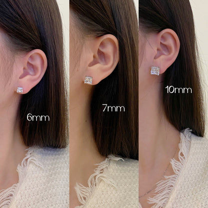 [CharmAries]Delicate Square Shape Earrings