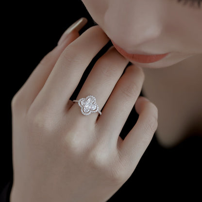 [CharmAries]Luxurious Eternity Flower Shape Banquet Ring