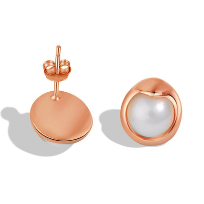 [CharmAries]Dainty Bread Pearl Earrings